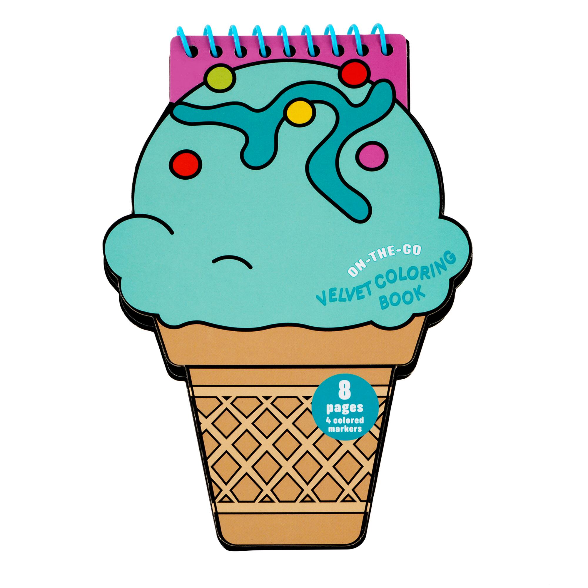 Summer Ice Cream Velvet On-the-Go Coloring Book by Creatology™